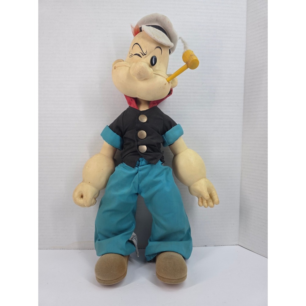 Vintage‎ 1985 Popeye the Sailor Man 16" Plush Doll Hamilton Gifts Presents